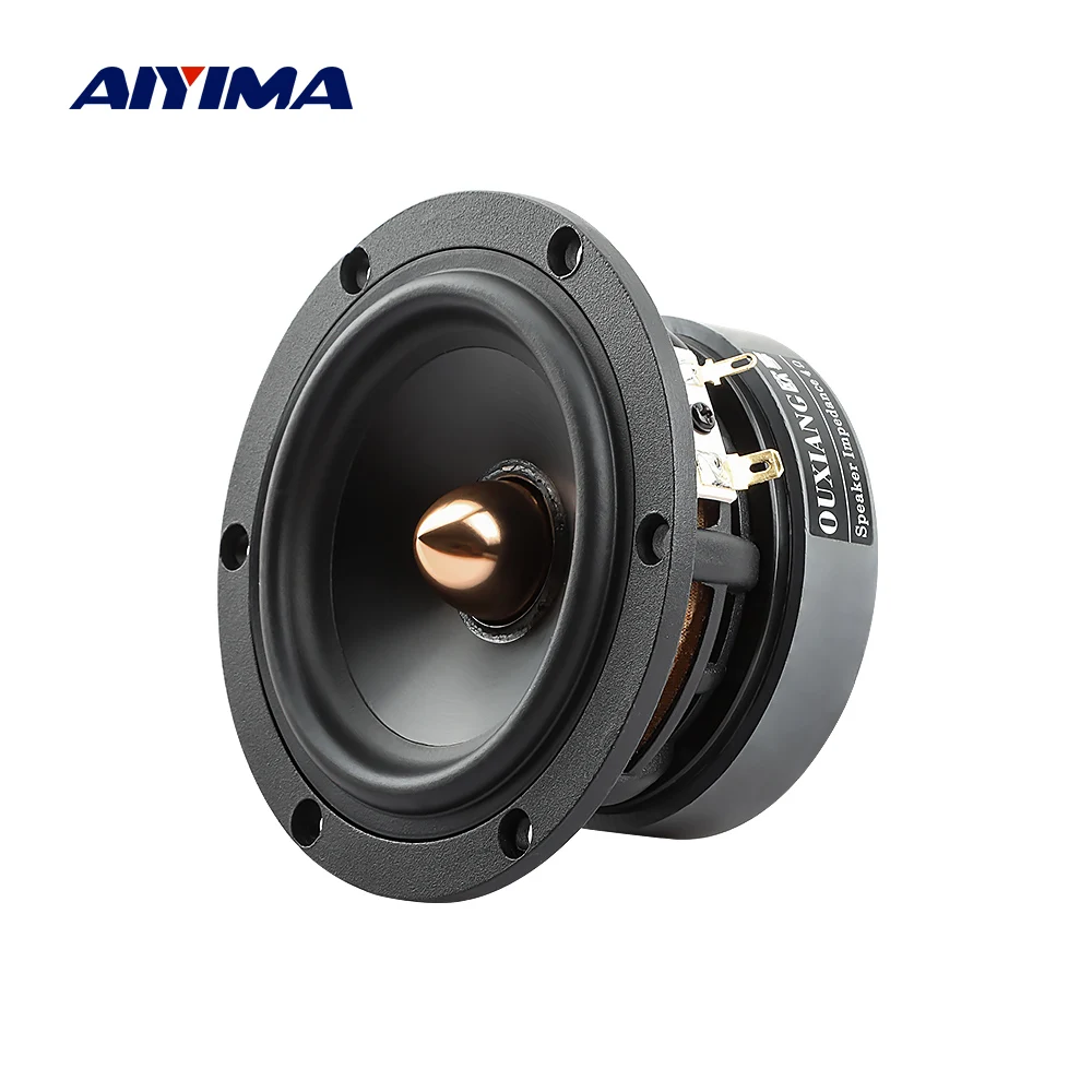 AIYIMA 1Pcs 4 Inch Midrange Bass Speaker 4 8 Ohm