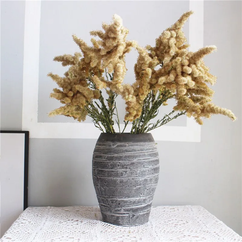 3 шт. сушеные растения Solidago altissima в форме елки декоративные цветы настоящие