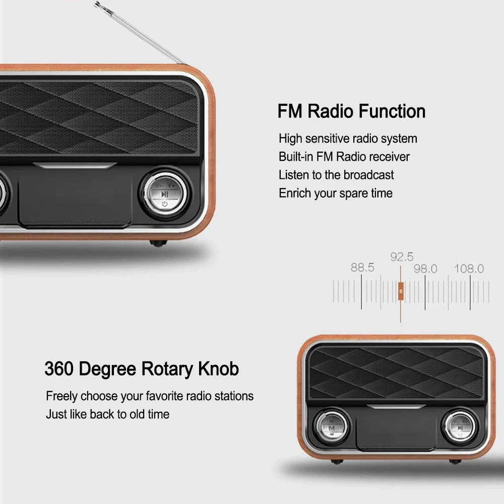 2020 new creative dual speaker wooden speaker