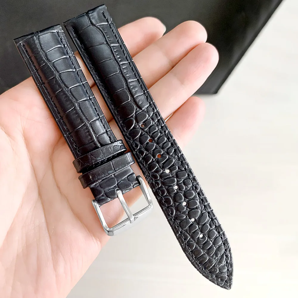 Genuine Leather Watch Band Strap for Watchband size 12mm 14mm 16mm 18mm 20mm Black Watch wristband Bracelet