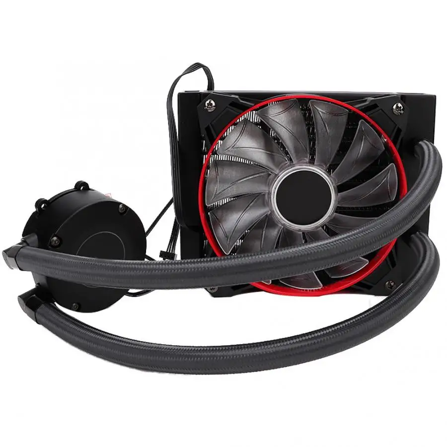 

For IDcooling 120 Water Drain Integrated CPU Water Cooled Radiator Desktop Computer Silent Fan for Intel for AMD