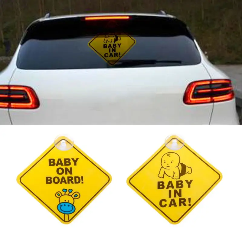 

BABY ON BOARD PVC Suck Warning Mark Sign Sticker Car Window Safety Notice Board
