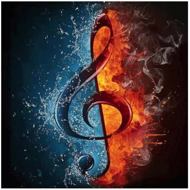 

5D Diamond Painting Musical Symbol Handmade Diy Diamond Embroidery Full Mosaic Cross Stitch Artist Painting By NumbersZP-2060