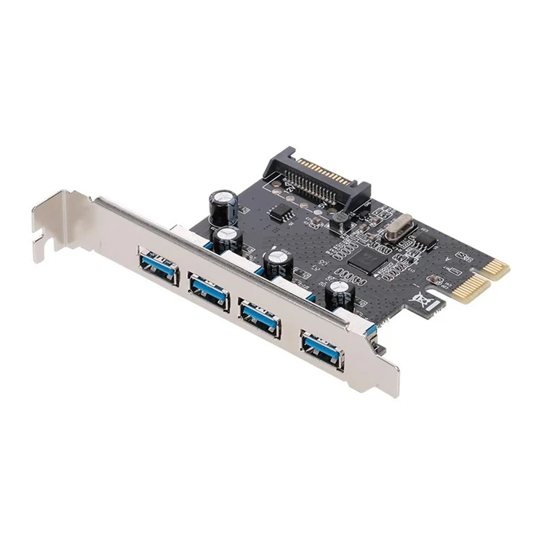 PCI-E до 4 портов USB3.0 карта расширения PCI Express до USB3.0 карта адаптера с интерфейсом питания SATA для настольного ПК