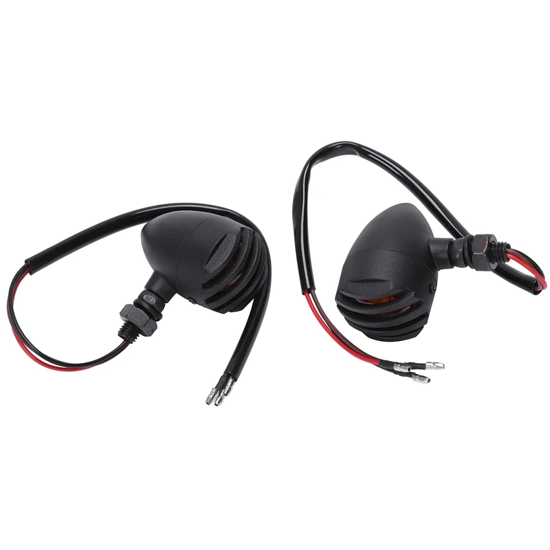 

Pair Grill 12V Motorcycle Turn Signal Indicator Light For Harley Chopper Bulb