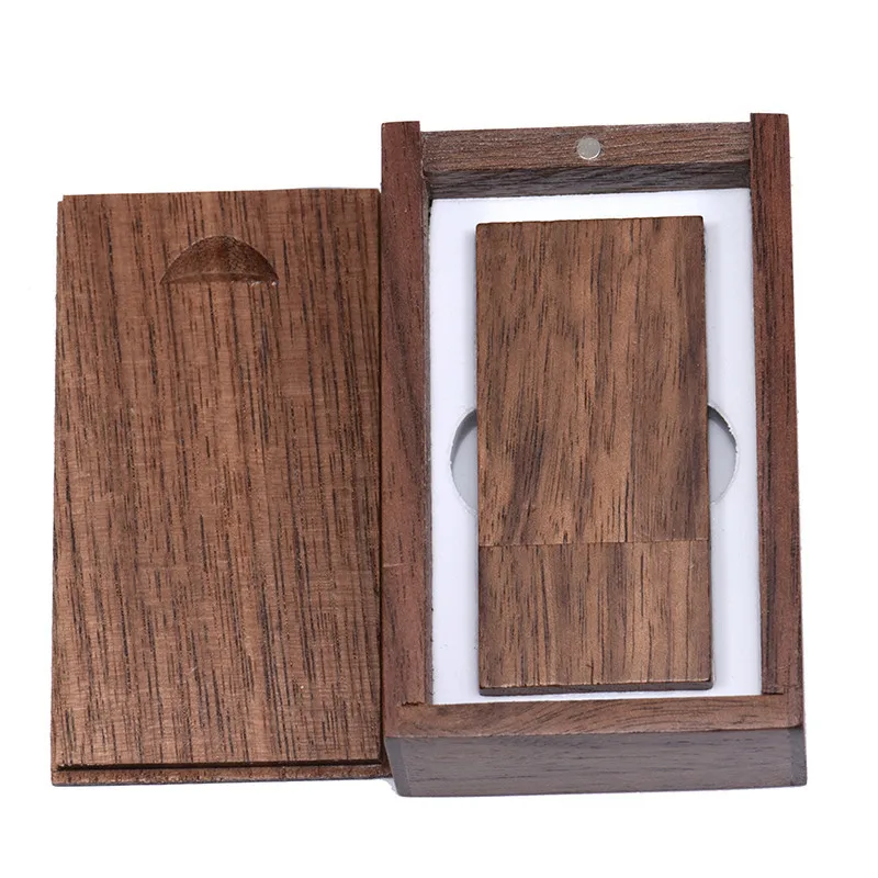 Walnut POWERONE(более 10 шт бесплатный логотип) деревянная USB флешка Флешка 4 ГБ 8 ГБ 16 ГБ 32 ГБ 64 ГБ логотип клиента для фотографии свадебный подарок - Цвет: Walnut