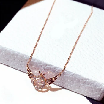 

2020 New Fashion Crystal Pendant Necklaces Gold Silver Color Short Clavicle Necklace For Women Jewelry Gift
