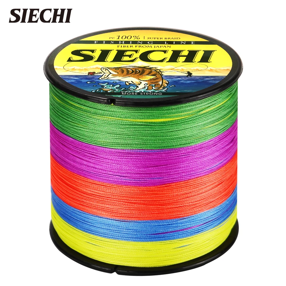 Фирменная плетеная рыболовная леска SIECHI 500 м из пэ 4-жильная 8-жильная