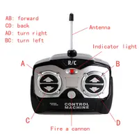 Remote Control Tank Fire A Cannon Electronic Tank Shoot Cannonball RC Car Electric Games Military Model For Boy Birthday Gifts 2