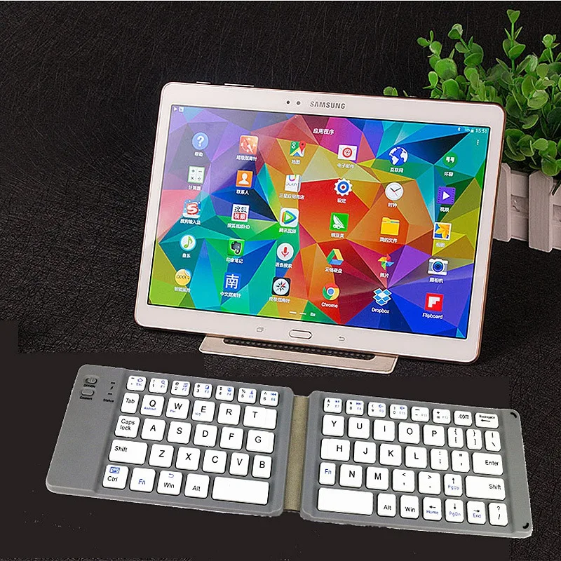 Ультра тонкая Мини Складная Bluetooth клавиатура, BT складная клавиатура для IOS/Android/Windows