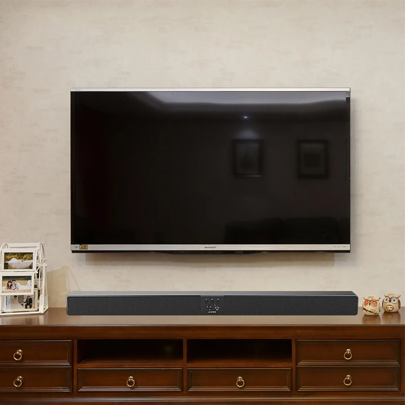 

Wireless Bluetooth Echo Wall TV Audio Button Adjust Speaker Strip Ultra-thin Wooden Speaker 5.1H Ome Theater Bluetooth Speaker
