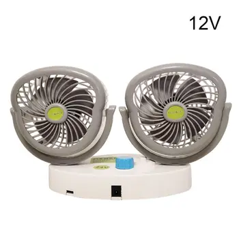 

Double-headed High-wind Cooling Electric Car Fan 12V/24V Auto Powerful Rotatable Multipurpose Premium Quality Automobile Cooling