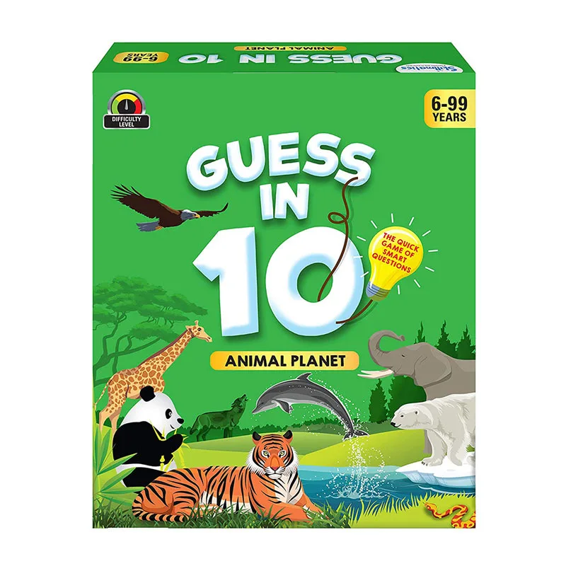 Animal Planet Card Guess in 10 Game of Smart Questions General Knowledge for Kids Adults and Families Puzzle Toys Children Gift afbeelding