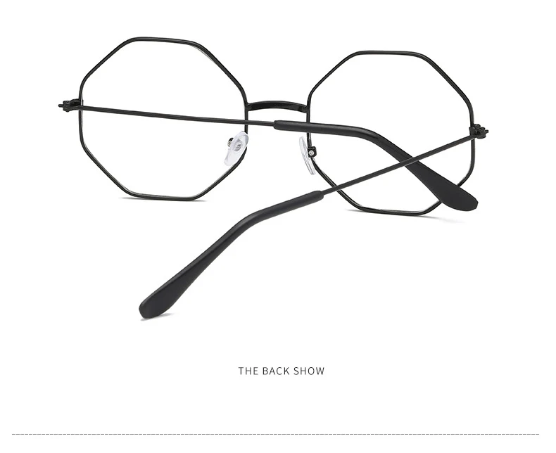 SAOIOAS винтажные большие шестигранные очки для глаз, Ретро металлическая оправа, прозрачные линзы, очки Oculos, художественные очки, очки Gafas De