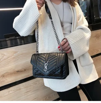 

2020 new women's bag PU leather shoulder bag women's fashion messenger bag small square ladies hand bags
