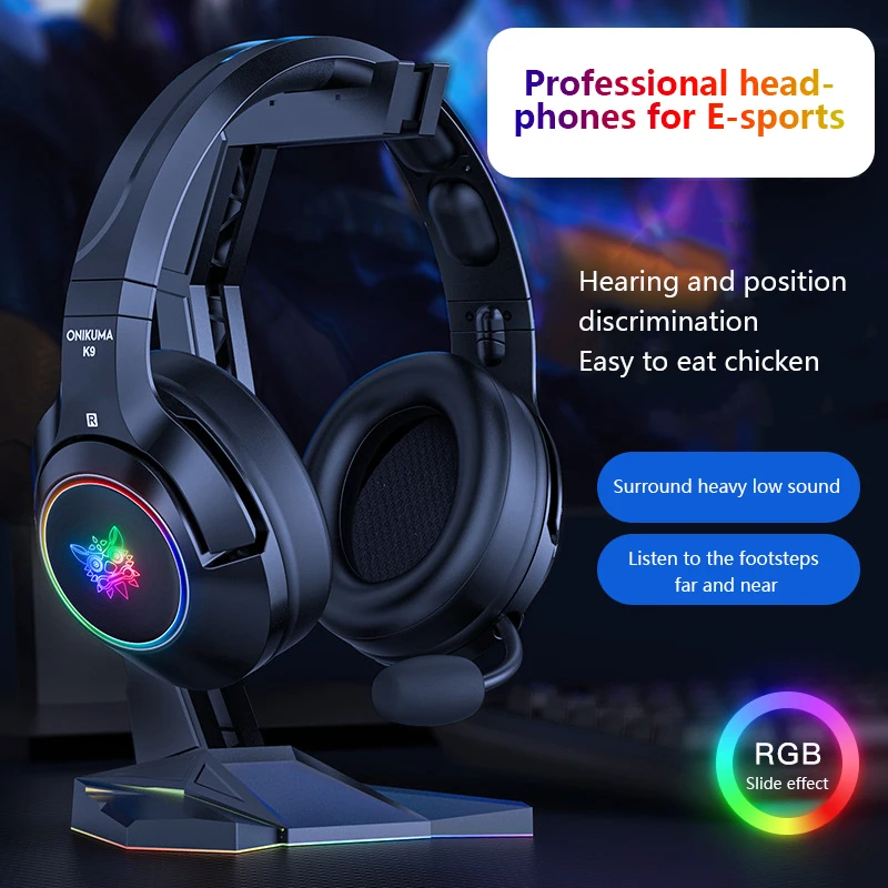 Gaming Headset Pc Usb 3.5Mm Wired For Xbox / PS4 Headsets With 50Mm Driver Surround Sound & Hd Microphone Computer Laptop | Электроника
