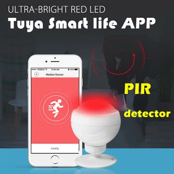 

tuya smart life APP control wifi PIR detector Security alarm infrared motion sensor support real time feedback