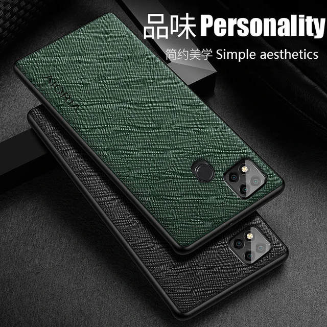 Case for xiaomi Redmi 9C NFC funda cross pattern Leather phone cover Luxury  coque for xiaomi