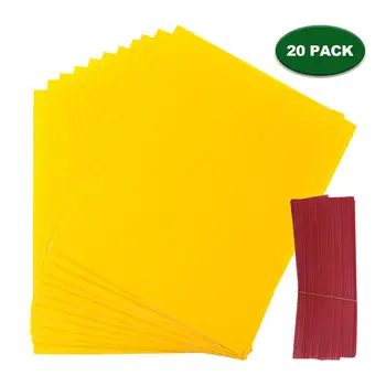 

20PCS Yellow Board Trap Insect Sticky Board Double-sided Paper Sticking Sticky Mosquito Fruit Fly Stickers Glue