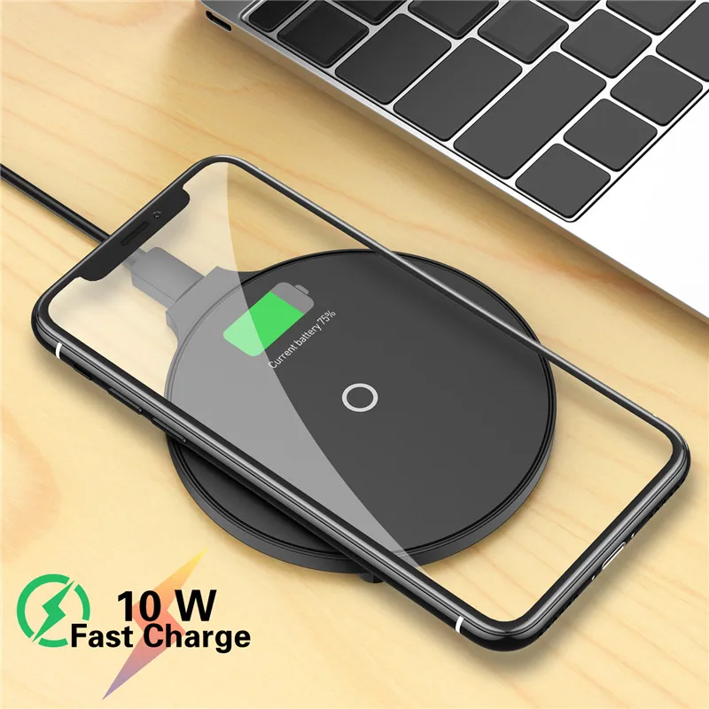 Qi Беспроводное зарядное устройство для iphone 8 Plus X/XS Универсальный телефон быстрая
