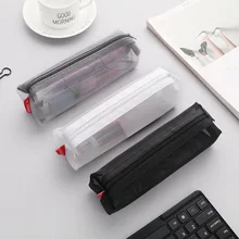 

Transparent Mesh Large Capacity Pencil Case Simple Pencil Case Student Portable Pencil Case Pen Bag Office Stationery Box New