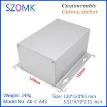 4 шт. 65*120*130 мм анодированный алюминиевый экструдированный корпус для прибора алюминиевая отливка настенный распределительный ящик