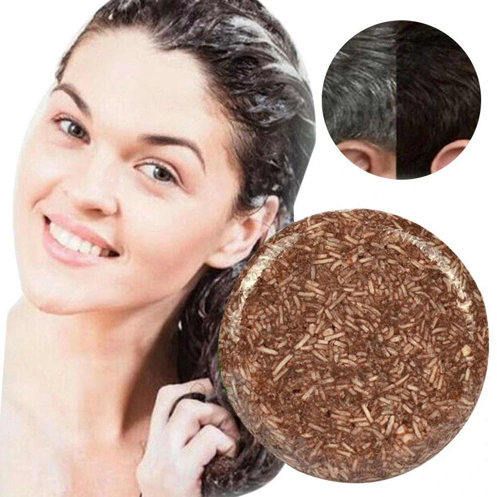 55g Handmade Shampoo Bar Hair Darkening Washing Repair Nourish Natural Soap It Can Help Make Your Hair More Black And Smooth Soap Aliexpress