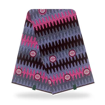 

2020 Latest 100% Cotton African wax Fabric Ghana Wax For wedding dress High Quality Nigeria Wax Patchwork Sewing 6 yards