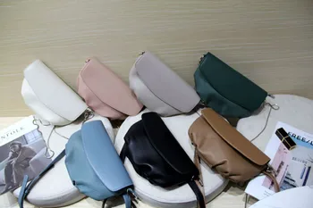 

2020 Spring New Head Layer Cowhide Cloud Bag Shoulder Messenger Chain Bag Leather Handbag