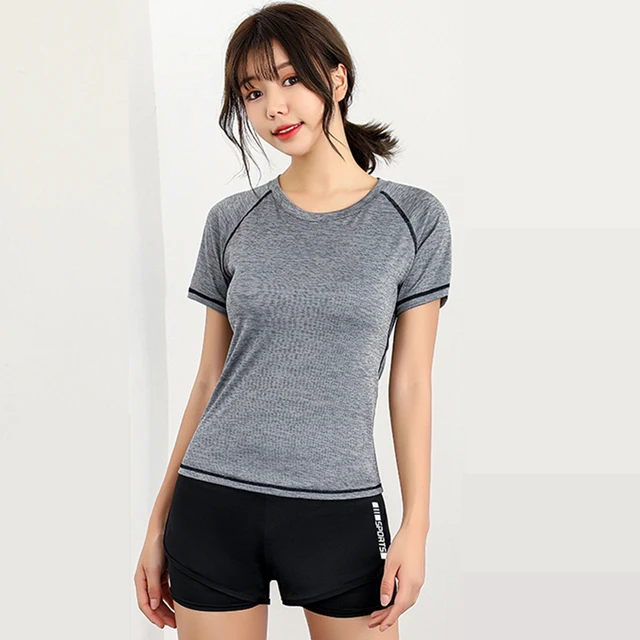 Short Sleeve T-shirt, T-shirts Gym Women, Running Sportwear, Yoga T-shirt