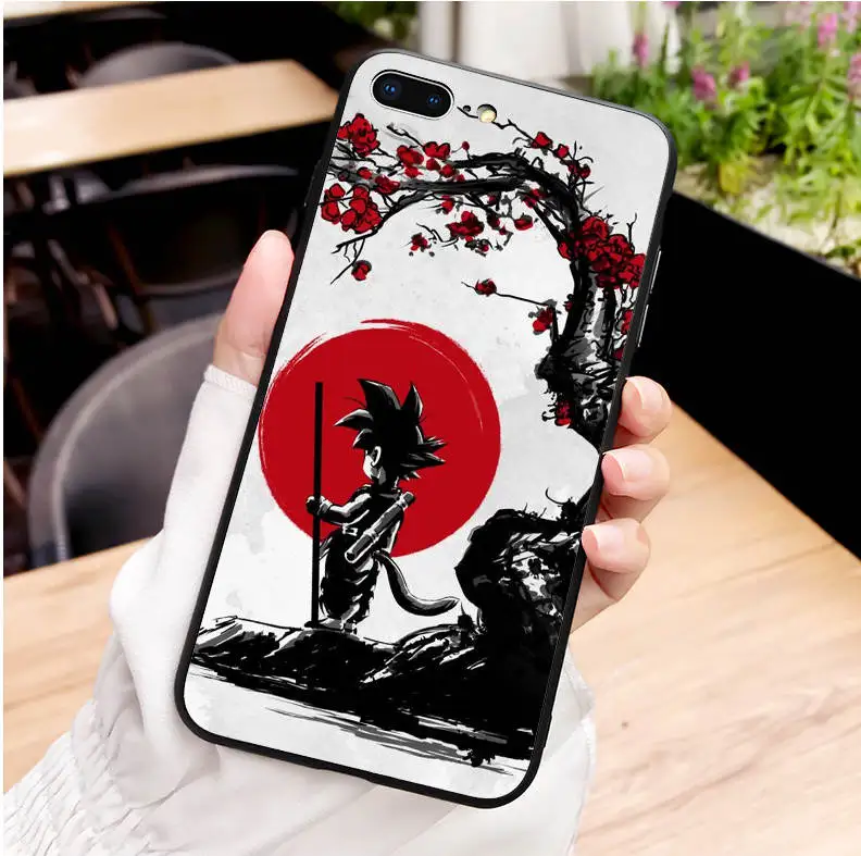Dragon Ball Z Super DBZ Goku DBS Модный черный мягкий Уретановый Термопластик(tpu) чехол для телефона iPhone MAX XR XS X10 5 5S 5SE 6 6S 7 8 6Plus 7Plus - Цвет: TPU