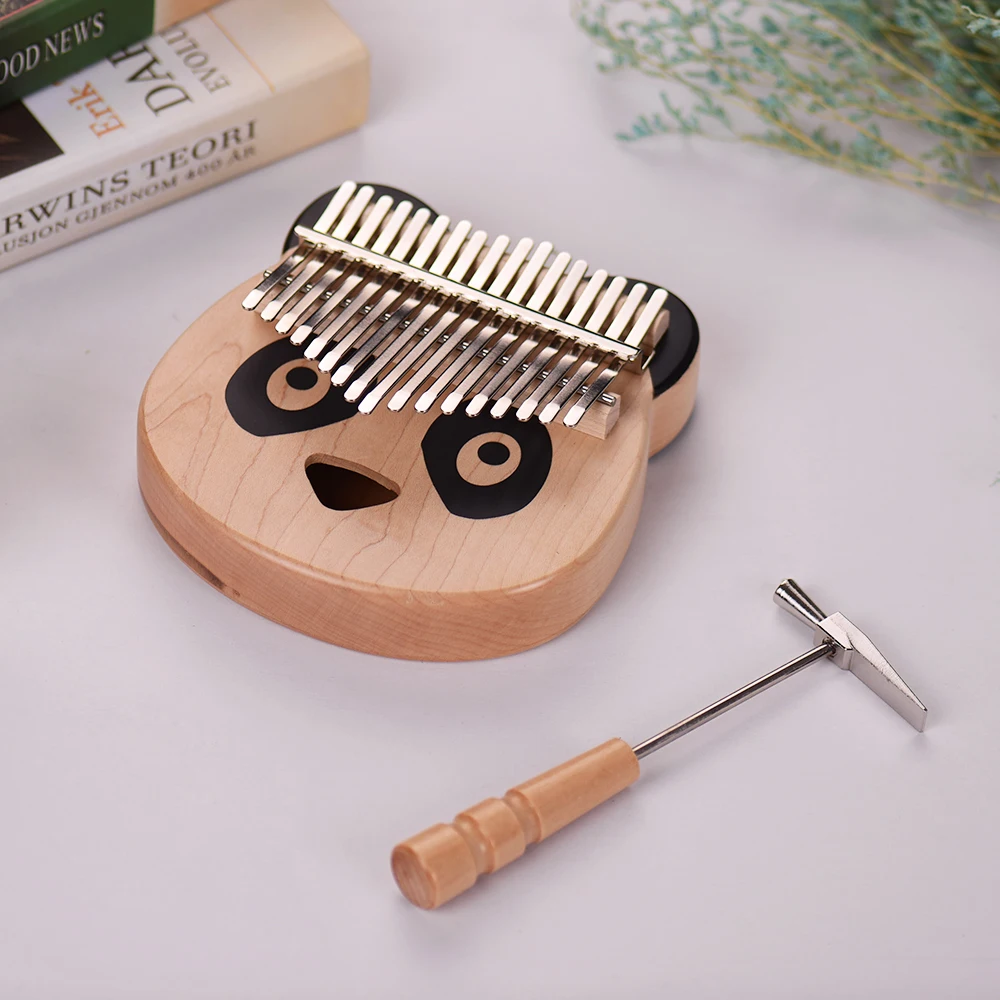 Деревянный 17-клавишным Kalimba игрушечное пианино клен с сумкой для переноски музыкальная нота наклейка для тюнинга милый музыкальный подарок для детей Новинка