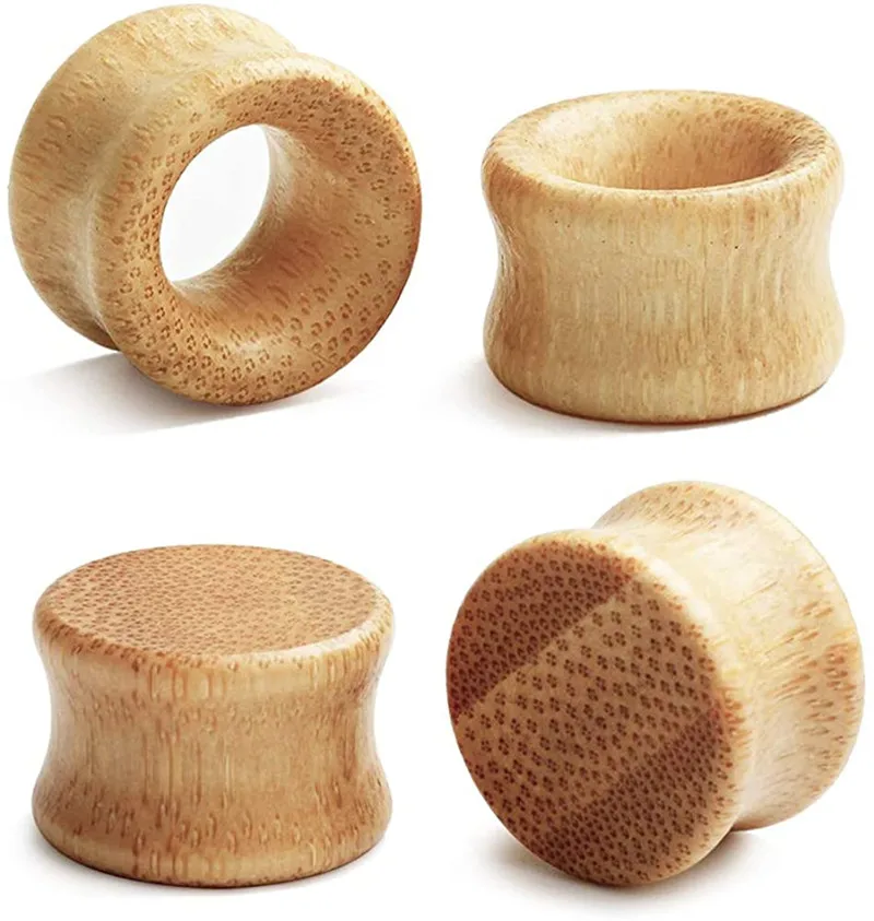 

Natural fungus hole plug hollow solid double trumpet ear amp plug for men and women