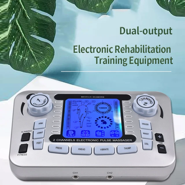 Dual-output Pulse Massager Electrical Muscle Stimulator Tens Acupuncture  Machine Electro Therapy Body Massage Device Pain Relief - Relaxation  Treatments - AliExpress