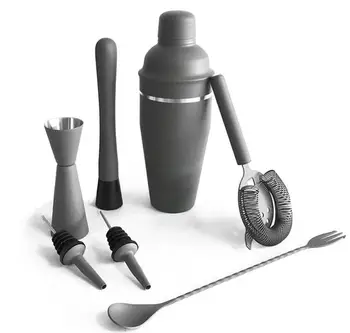 Cheap 20sets Cocktail Shaker Stainless Steel Boston Bar Wine Mixer Set Bartender Cocktail Hand Shaker Tool Kit Bar Tool With Holder#36
