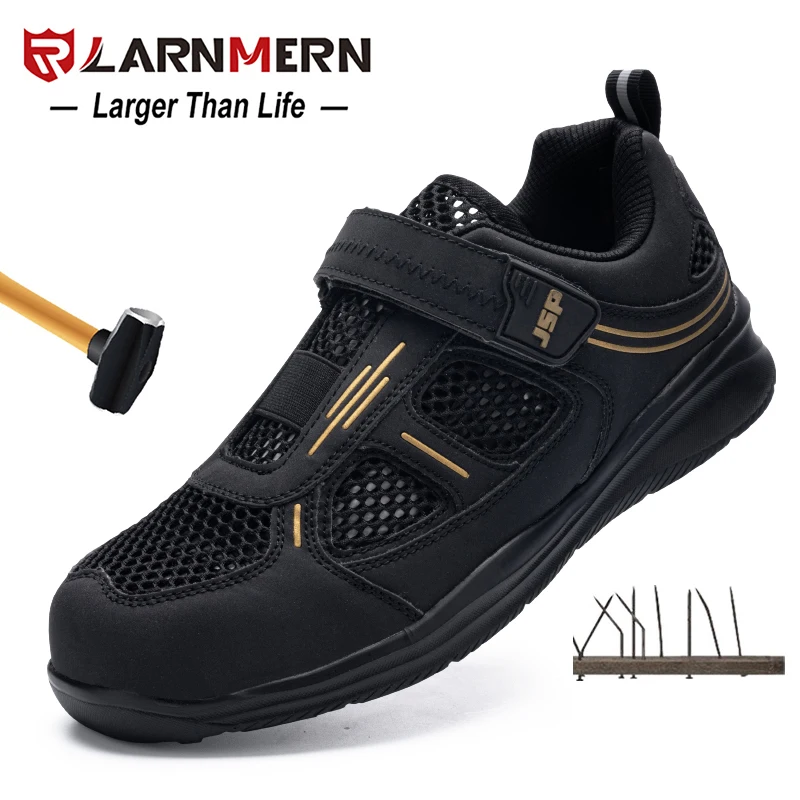 LARNMERN Men's Safety Shoes Work Shoe Steel Toe Comfortable Lightweight Breathable Construction Warehouse Protective shoes