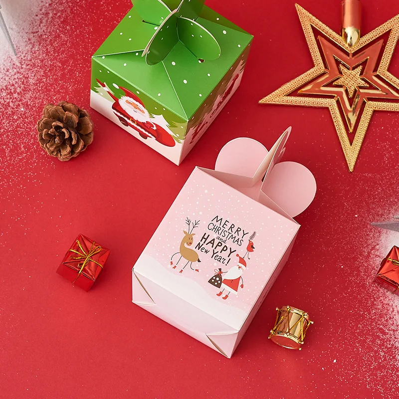 Коробка с рождественскими конфетами navidad рождественские украшения для дома подарок Санта-Клауса коробка упаковка коробка подарочная бумажные пакеты 20шт