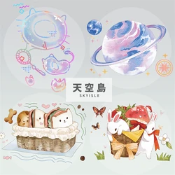 Sky Island – tente étanche pour fille, bande Washi, animal de compagnie, dessin animé, marguerite, pour Scrapbooking, agenda, carnet de notes, bricolage, artisanat d'art 