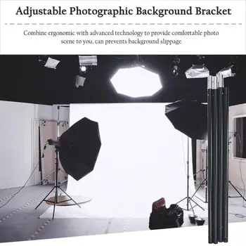 

3m/10Ft Adjustable Detachable Photo Background Cloth Support Photography Studio Backdrop Stand Portable Crossbar Kit