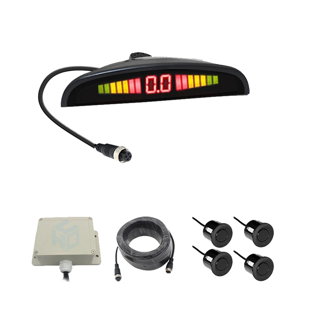 

Truck 4Pcs Waterproof Reverse Backup Parking Assist Sensors Space Radar System With Led Display