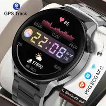 2022 NFC inteligentny zegarek mężczyźni Sport GPS Track zegarki kobiety bezprzewodowe ładowanie niestandardowe połączenie wybierania tętno ekg Smartwatch dla Samsung tanie i dobre opinie DELSUPPE CN (pochodzenie) Android Dla systemu iOS Na nadgarstek Zgodna ze wszystkimi 128 MB Krokomierz Rejestrator aktywności fizycznej