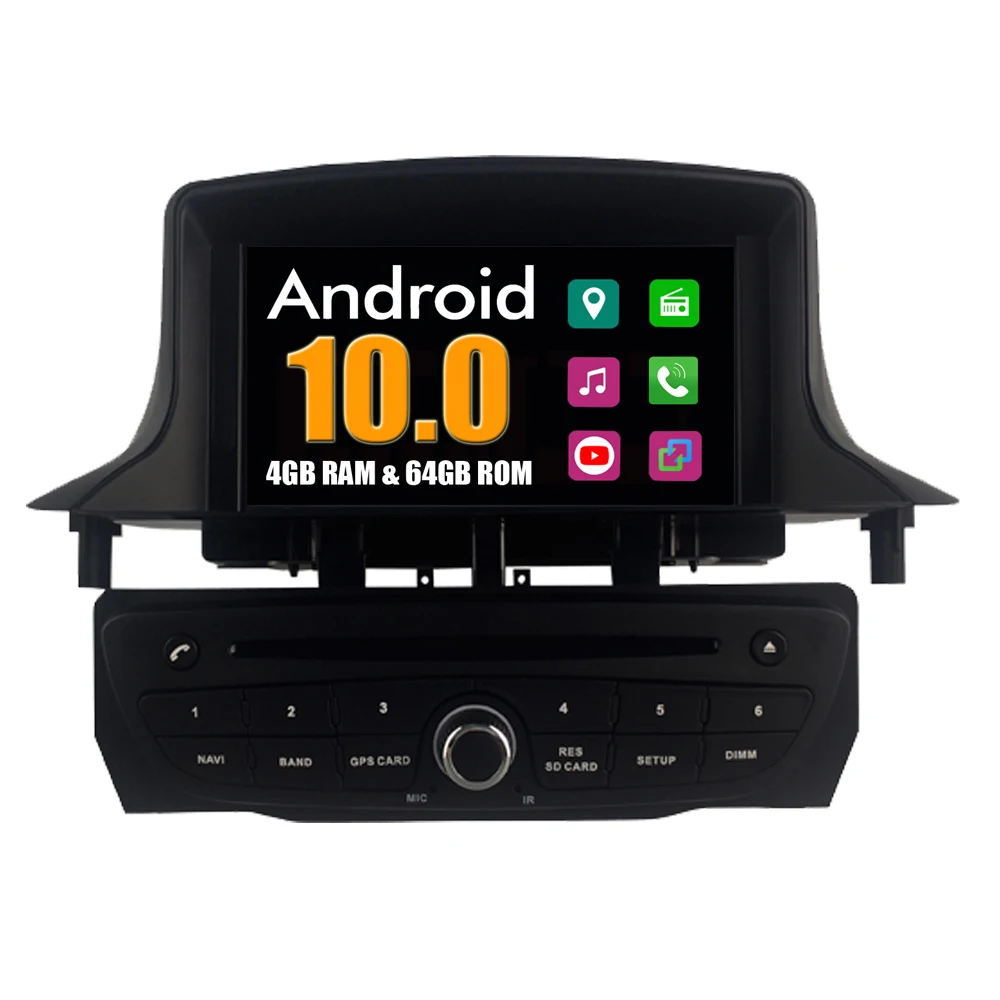Автомагнитола для Renault Megane III 3 Fluence Android 10 0 автомобильное радио DVD GPS навигация