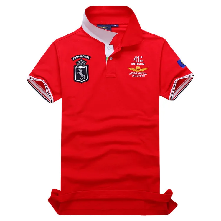 Высококачественная Мужская рубашка поло с отложным воротником и короткими рукавами, футболка большого размера, стильная футболка поло Air Force