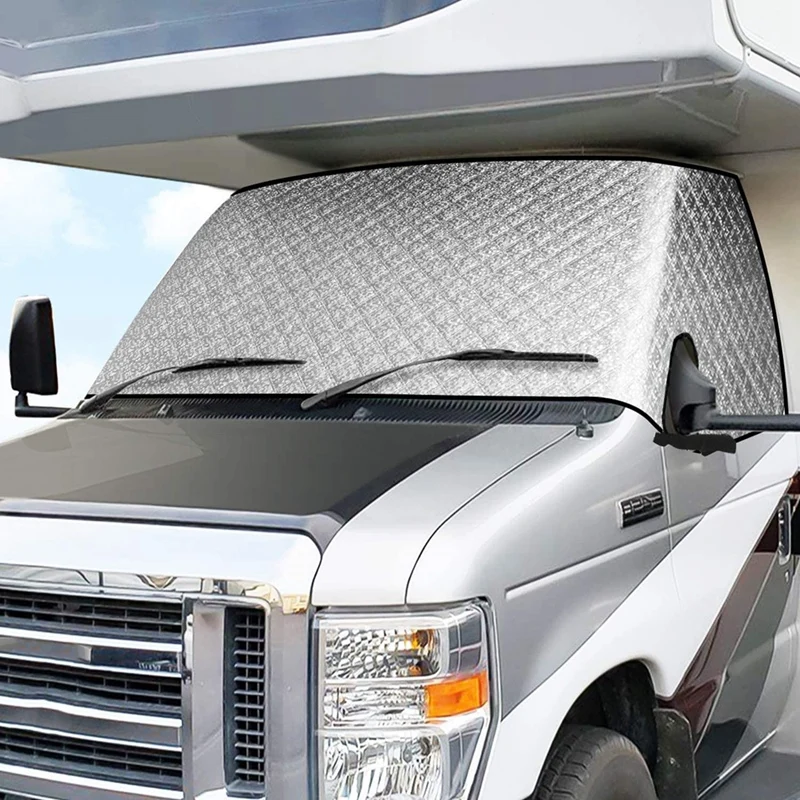 RV Windshield Sunshade Cover for Class C Ford 1997-2021 Motorhome Snow 4 Layers with Mirror Cutouts | Автомобили и мотоциклы
