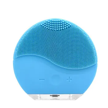 

USB Charging Waterproof Electric Silicone Facial Cleansing Brush Sonic Vibration Massage cleancer Ultrasonic Face Cleaner