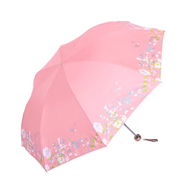 

Paradise Umbrella 336T Silver Silkscreen Layer Silver Colloid Three Fold UV-Protection Parasol Umbrella cayi san Genuine Product