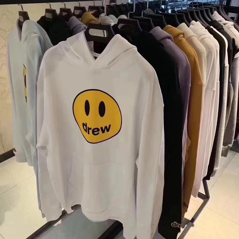 Justin Bieber Hoody Drew House Fleece Hoodie Sweatshirt Men Women Pullover The Most High Quality Smily Hooded