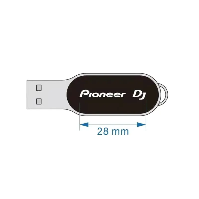 Clé USB,Clé USB 2.0 intelligente avec logo LED,métal Pioneer DJ,nouveau — free download