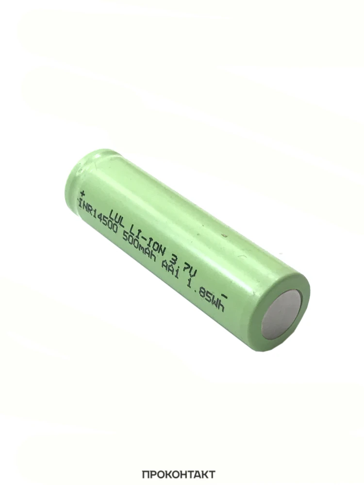 Аккумулятор литий-ионный 14500 3.7V 500mAh (14x50мм) (факт. 470-500мАh) | Электроника