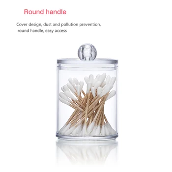 

New Acrylic Multifunctional Round Cosmetic Two-layer Makeup Cotton Pad Organizer Jewelry Storage Box Make up and Candy Jars